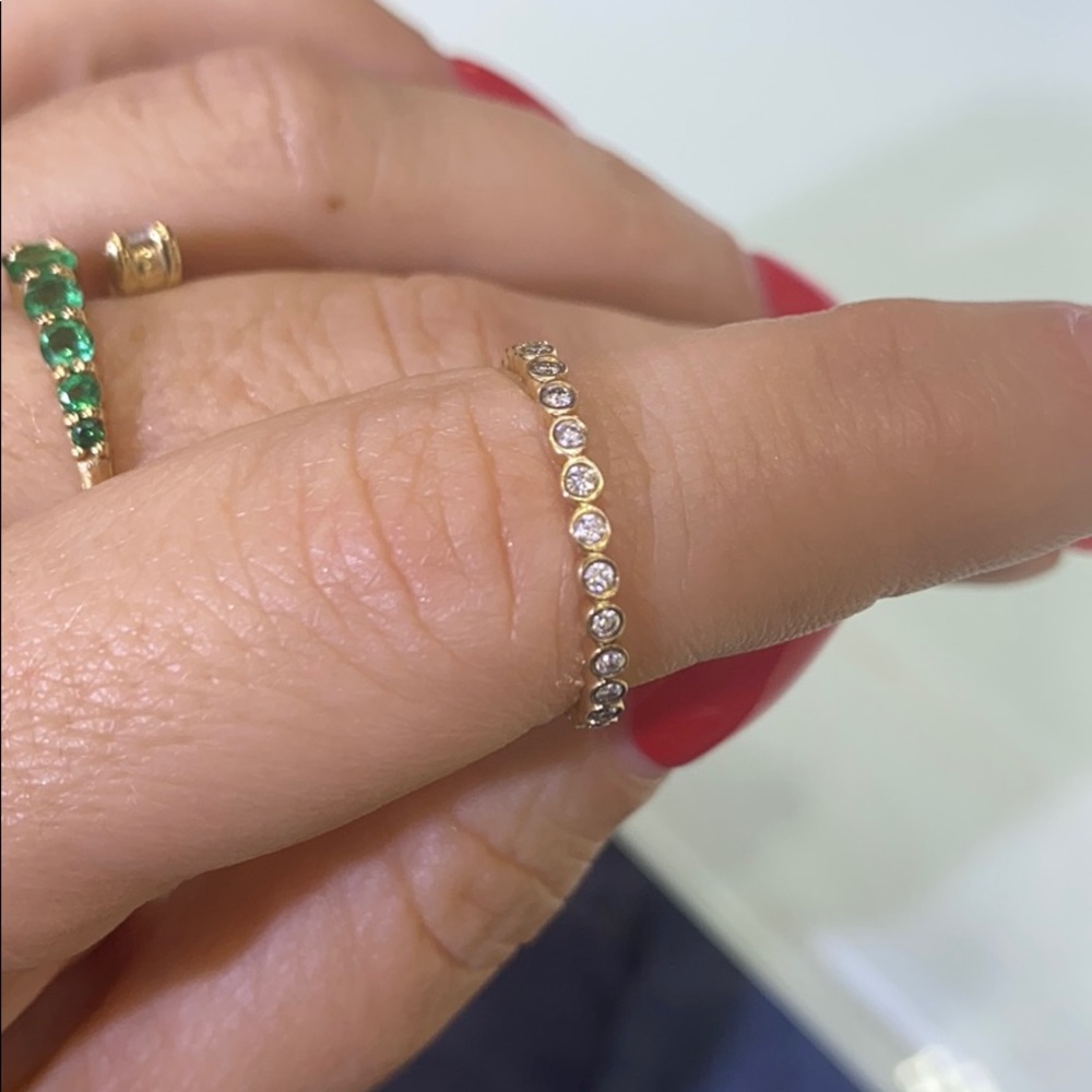 14and 18kt diamond stackable rings